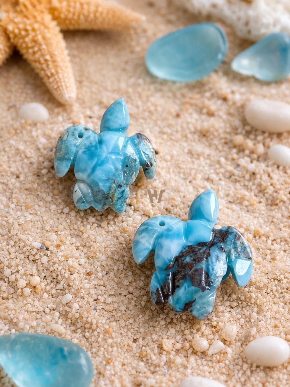 Tortuga Tallada en Larimar